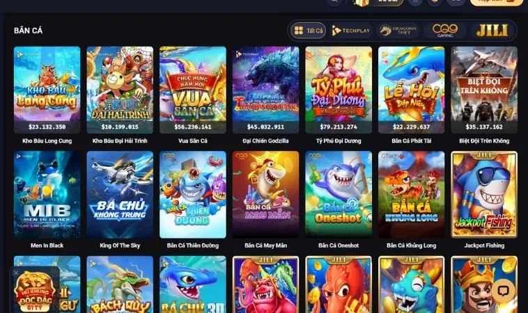 Đa dạng các tựa game bắn cá hấp dẫn tại HM88