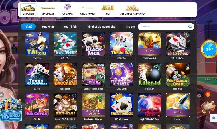 Đa dạng các trò chơi game nhanh tại HM88