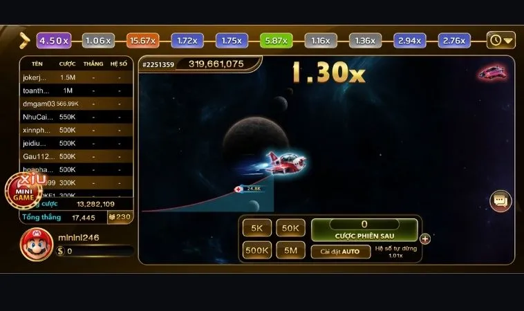 Giao diện chơi game nhanh ZetX Tại HM88