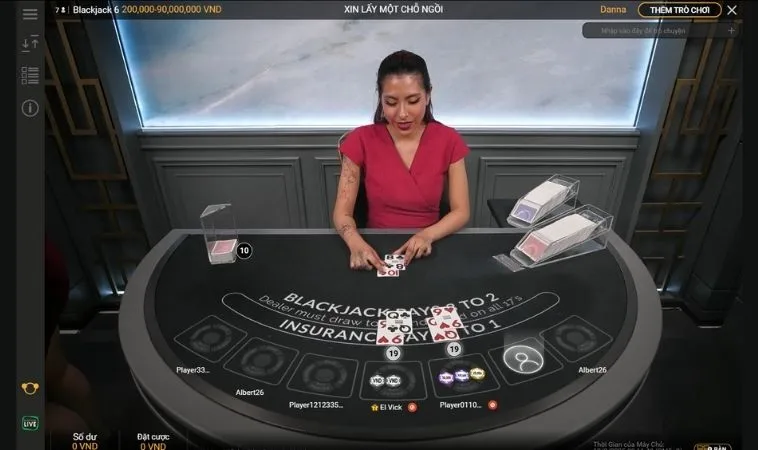 Trải nghiệm chơi Blackjack Tại HM88 cùng dealer chuyên nghiệp
