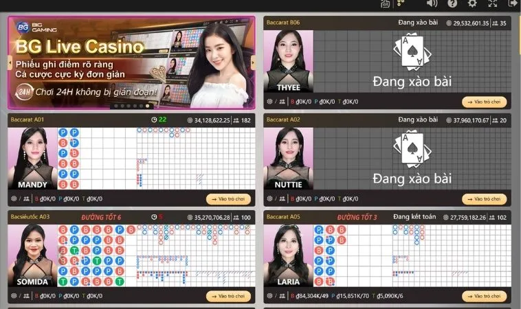 Dàn dealer chia bài cực kỳ xinh đẹp tại Casino Online HM88